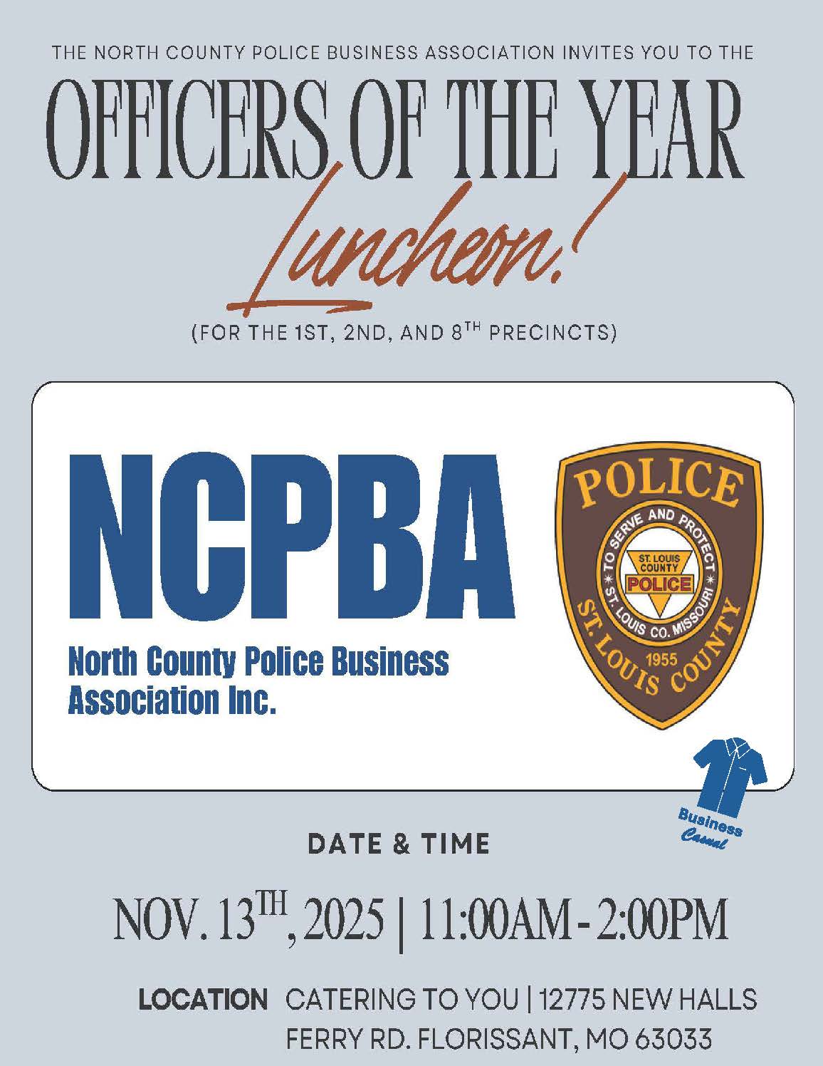 TABLE (8 seats) - Officers of the Year Luncheon
